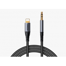 Laidas iPhone X / 11 / 12 / 13 / 14 (Lightning) - 3.5mm 1.2m pintas juodas Joyroom SY-A06